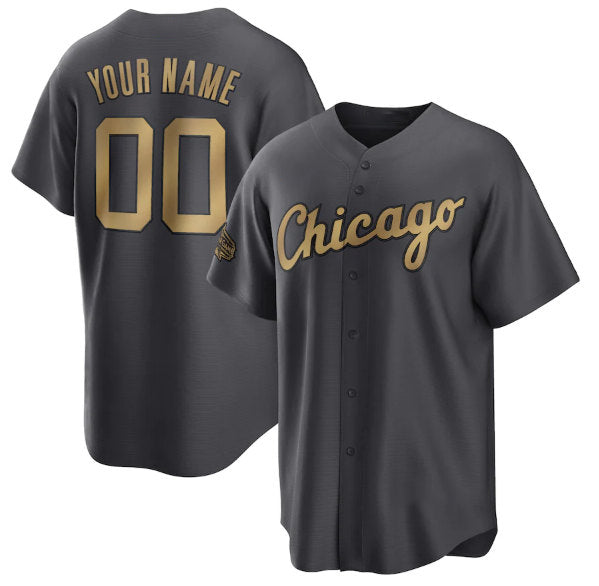 Custom Chicago White Sox Active Player Charcoal MWATKINS 2022 All-Star Cool Base Stitched Jersey