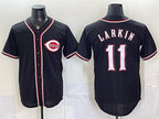 Cincinnati Reds #11 Barry Larkin 2026 Fashion Replica Black MWATKINS Out Stitched Jersey