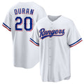 Texas Rangers #20 Ezequiel Duran White MWATKINS Home Replica Jersey
