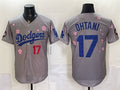 Los Angeles Dodgers #17 Shohei Ohtani Grey MWATKINS 2025 Tokyo Series Limited Stitched Jersey