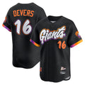 San Francisco Giants #16 Rafael Devers Black MWATKINS 2025 City Connect Limited Player Jersey