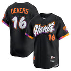 San Francisco Giants #16 Rafael Devers Black MWATKINS 2025 City Connect Limited Player Jersey