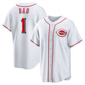 Cincinnati Reds #1 Dad White MWATKINS Home Replica Jersey