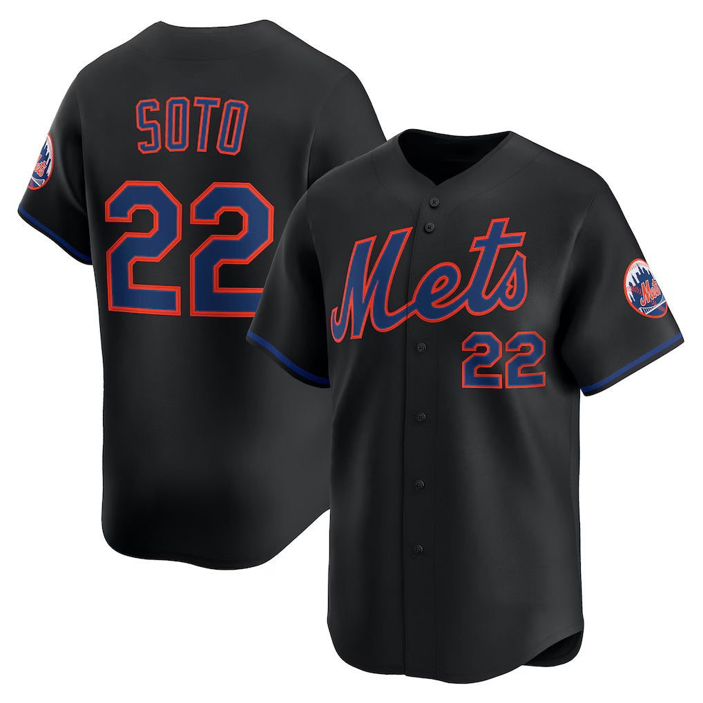 New York Mets #22 Juan Soto Black MWATKINS Alternate Limited Player Jersey