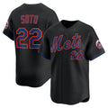 New York Mets #22 Juan Soto Black MWATKINS Alternate Limited Player Jersey