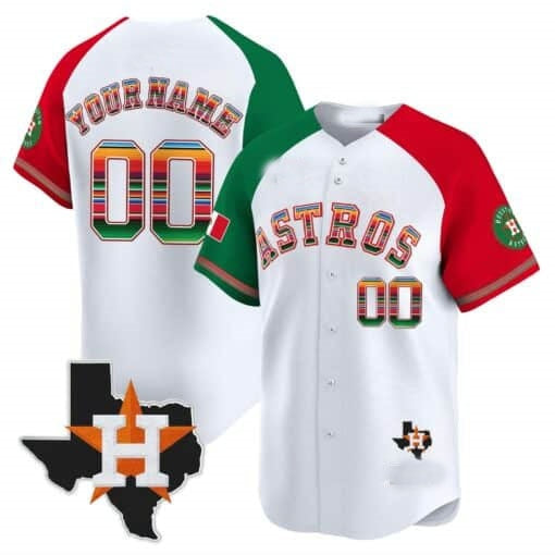Custom Houston Astros Mexico Texas White MWATKINS Patch Vapor Premier Limited Jersey ¨C Alternate
