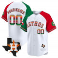 Custom Houston Astros Mexico Texas White MWATKINS Patch Vapor Premier Limited Jersey ¨C Alternate