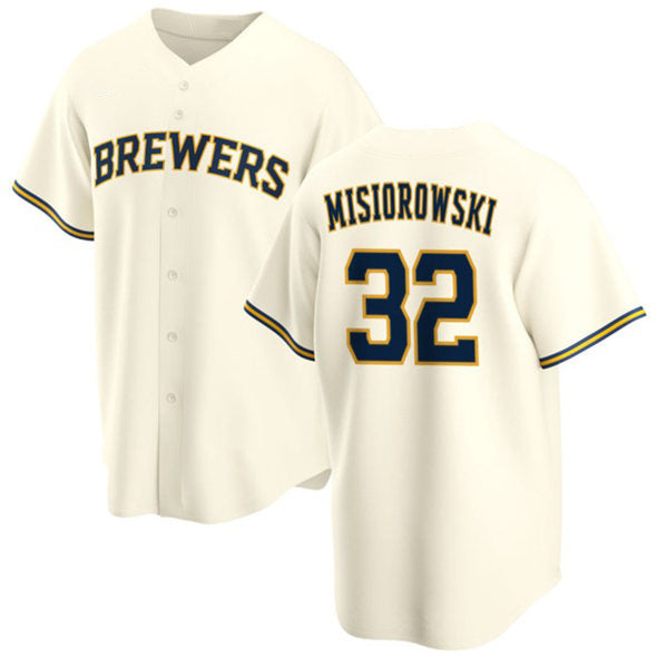 Milwaukee Brewers #32 Jacob Misiorowski Cream MWATKINS 2025 Stitched Jersey