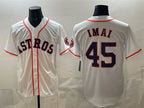 Houston Astros #45 Tatsuya Imai White MWATKINS Cool Base Stitched Jersey