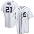 Detroit Tigers #21 Jackson Jobe White MWATKINS Cool Base Stitched Jersey
