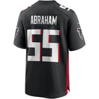 A.Falcons #55 John Abraham Black MWATKINS Game Retired Player Jersey