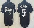 Texas Rangers #5 Corey Seager Black MWATKINS Gothic Mexico 2025 Vapor Premier Limited Jersey