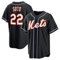 New York Mets #22 Juan Soto 2026 Black MWATKINS Out Stitched Jersey