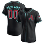Custom Arizona Diamondbacks 2024 Flex Base Jersey ¨C Black MWATKINS