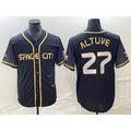Houston Astros #27 Jose Altuve Black MWATKINS City Connect Cool Base Stitched Jersey