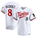 Minnesota Twins #8 Christian V¨¢zquez White MWATKINS Home Limited Jersey