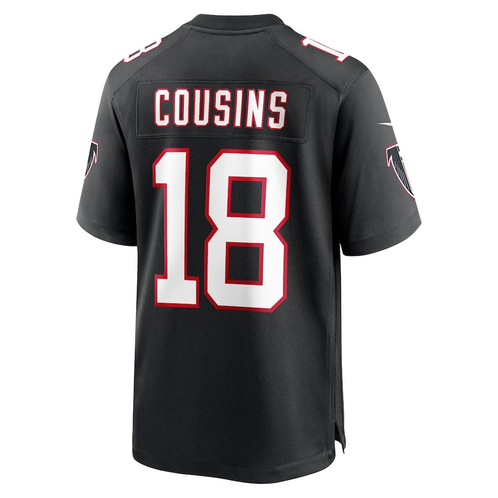 A.Falcons #18 Kirk Cousins Black MWATKINS Alternate Game Player Jersey