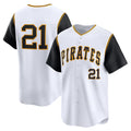 Pittsburgh Pirates #21 Roberto Clemente White MWATKINS Cooperstown Collection Limited Jersey
