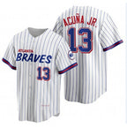 Atlanta Braves #13 MWATKINSld Acu?a Jr. 2021 City Connect Stitched White MWATKINS Jersey