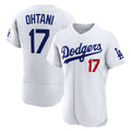 Los Angeles Dodgers #17 Shohei Ohtani White MWATKINS Home Authentic Jersey