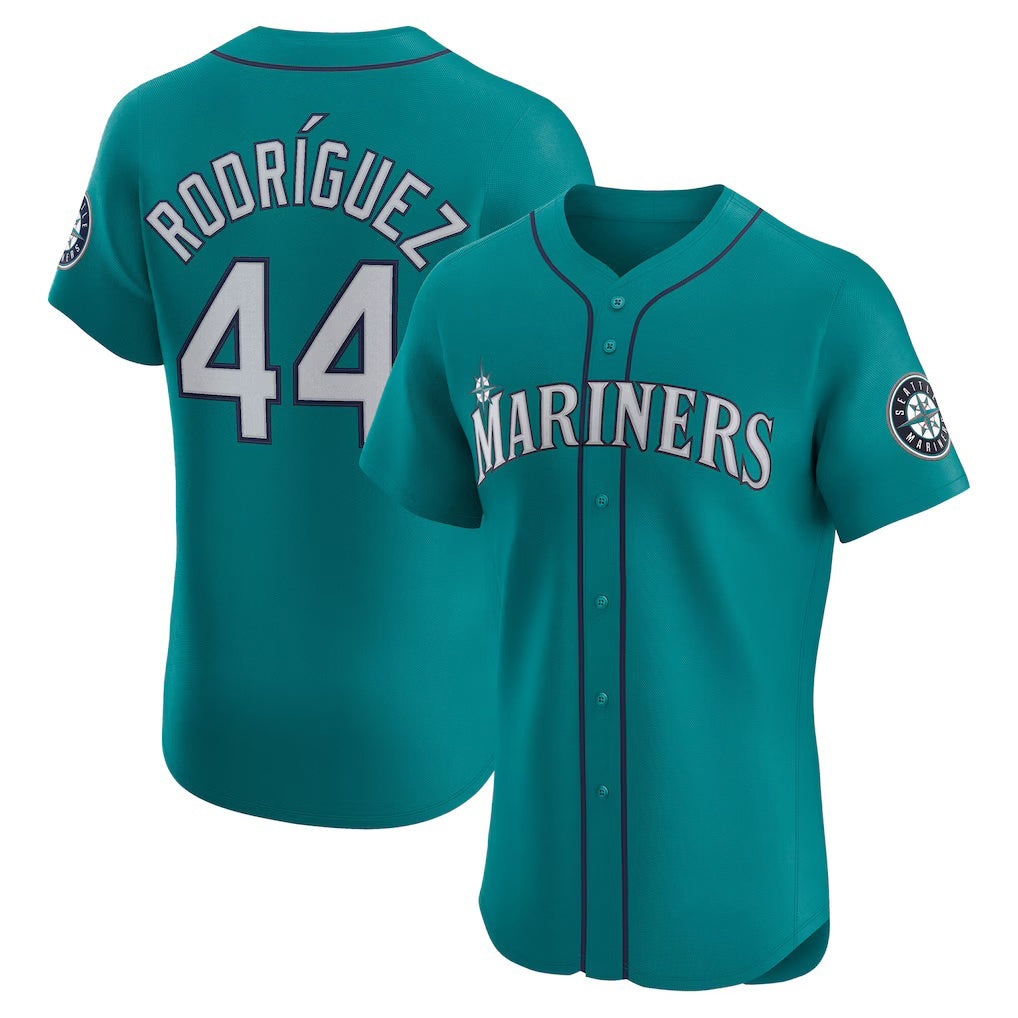 Seattle Mariners #44 Julio Rodr¨ªguez Teal MWATKINS Alternate Elite Jersey