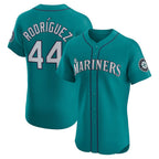 Seattle Mariners #44 Julio Rodr¨ªguez Teal MWATKINS Alternate Elite Jersey