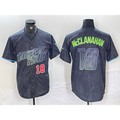 Tampa Bay Rays #18 Shane McClanahan Number Charcoal MWATKINS 2024 City Connect Limited Stitched Jerseys
