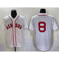 Boston Red Sox #8 Carl Yastrzemski White MWATKINS Cool Base Stitched Jersey