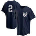 New York Yankees #2 Derek Jeter Navy MWATKINS Alternate Replica Player Jersey