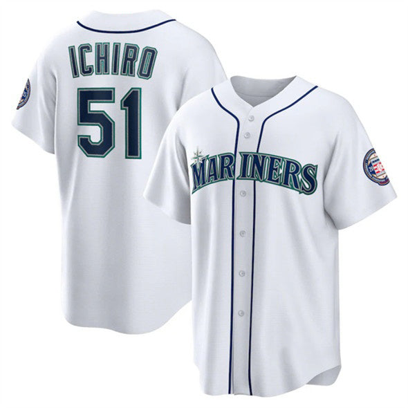 Seattle Mariners #51 Ichiro Suzuki White MWATKINS Cool Base Stitched Jersey