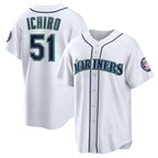 Seattle Mariners #51 Ichiro Suzuki White MWATKINS Cool Base Stitched Jersey