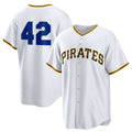 Pittsburgh Pirates #42 Jackie Robinson White MWATKINS Home 2025 Day Replica Jersey