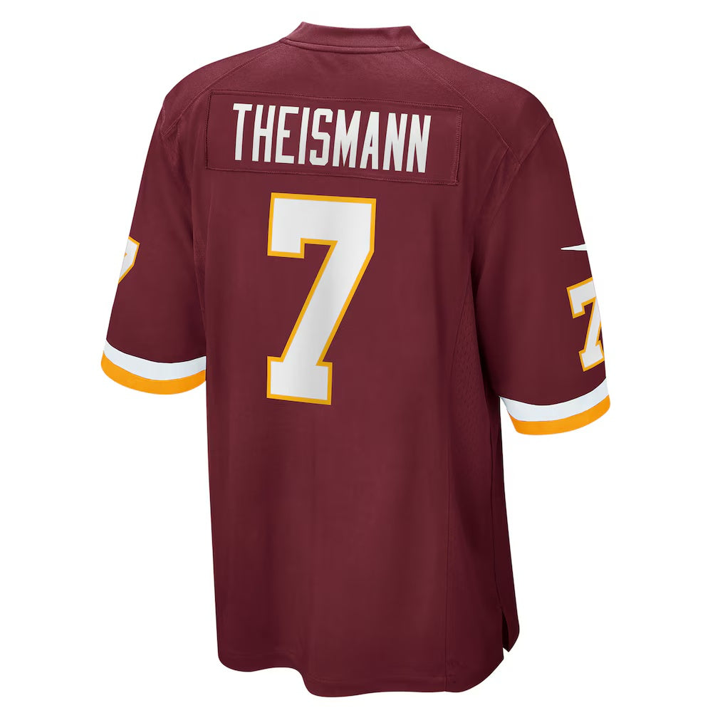 W.Football Team #7 Joe Theismann Burgundy MWATKINS Retired Player Jersey