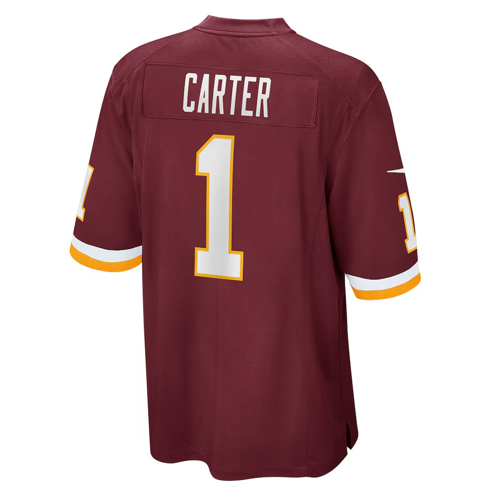 W.Football Team #1 DeAndre Carter Burgundy MWATKINS Player Game Jersey