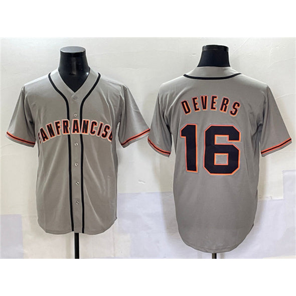 San Francisco Giants #16 Rafael Devers Gray MWATKINS Cool Base Stitched Jersey