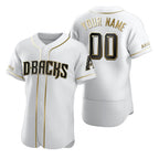 Custom Arizona Diamondbacks White MWATKINS Stitched Flex Base Golden Edition Jersey