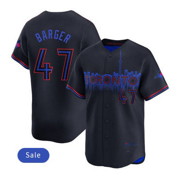 Toronto Blue Jays #47 Addison Barger Black MWATKINS City Connect Limited Jersey