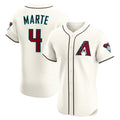 Arizona Diamondbacks #4 Ketel Marte Cream MWATKINS Home Elite Jersey