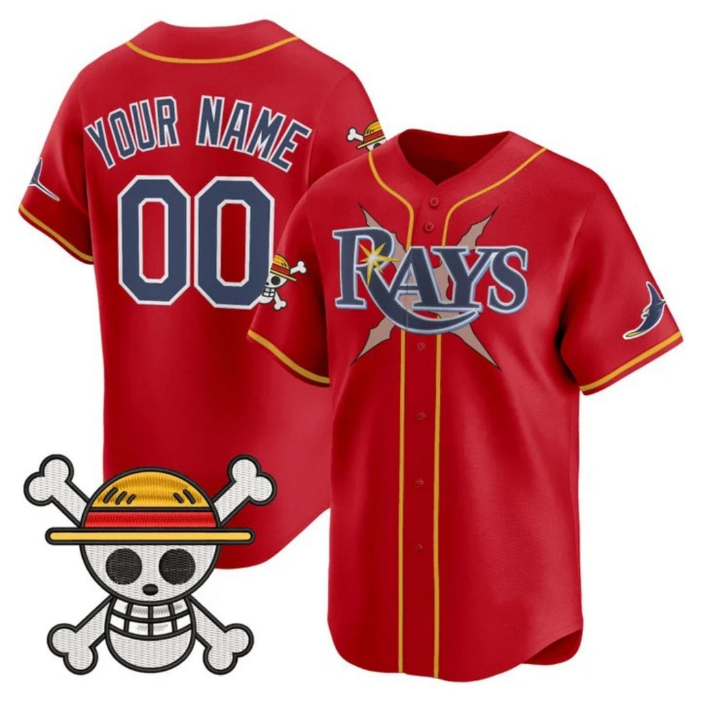 Custom Tampa Bay Rays x One Piece Red MWATKINS Vapor Premier Limited Jersey - Stitched