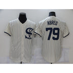 Chicago White Sox #79 Jose Abreu 2021 Cream Navy MWATKINS Field of Dreams Name Flex Base Stitched Jersey