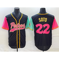 San Diego Padres #22 Juan Soto Black MWATKINS NEW 2023 City Connect Cool Base Stitched Jersey