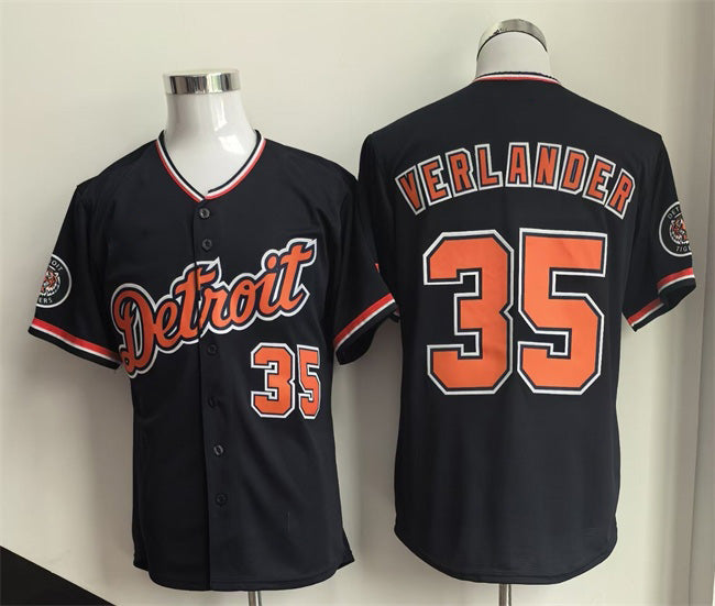 Detroit Tigers #35 Justin Verlander Black MWATKINS 2026 Cool Base Stitched Jersey