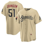 Arizona Diamondbacks #51 Randy Johnson Gold MWATKINS Sand City Connect Replica Player Jersey