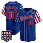 Custom Washington Nationals America 250 Edition Vapor Premier Limited Royal MWATKINS Stitched Jerseys