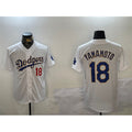 Los Angeles Dodgers #18 Yoshinobu Yamamoto White Gold MWATKINS Home Limited Stitched Jerseys