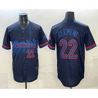 Toronto Blue Jays #22 Ernie Clement Black MWATKINS City Limited Jersey