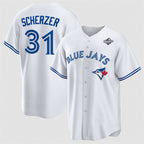 Toronto Blue Jays #31 Max Scherzer White MWATKINS 2025 World Series Home Cool Base Stitched Jersey