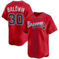 Atlanta Braves #30 Drake Baldwin Red MWATKINS 2025 Alternate Limited Stitched Jersey