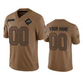 Custom B.Bills Active Player 2023 Brown MWATKINS Salute To Service Limited Stitched Jersey
