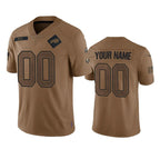 Custom B.Bills Active Player 2023 Brown MWATKINS Salute To Service Limited Stitched Jersey